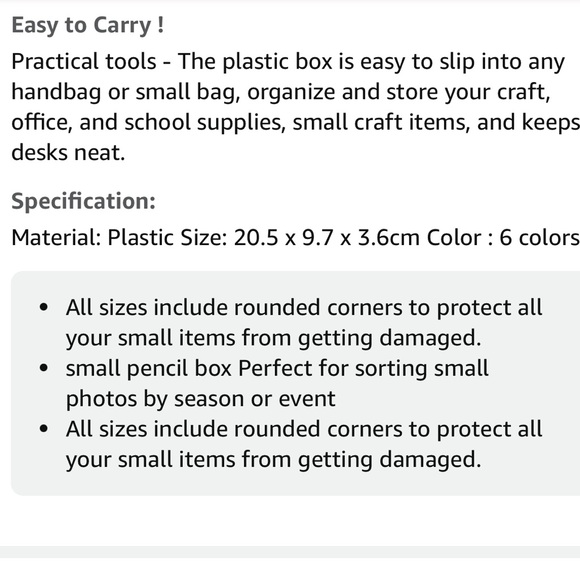 Pack of 6 stackable Clear green Pencil Case Organizer Storage Stationery set - Picture 5 of 6